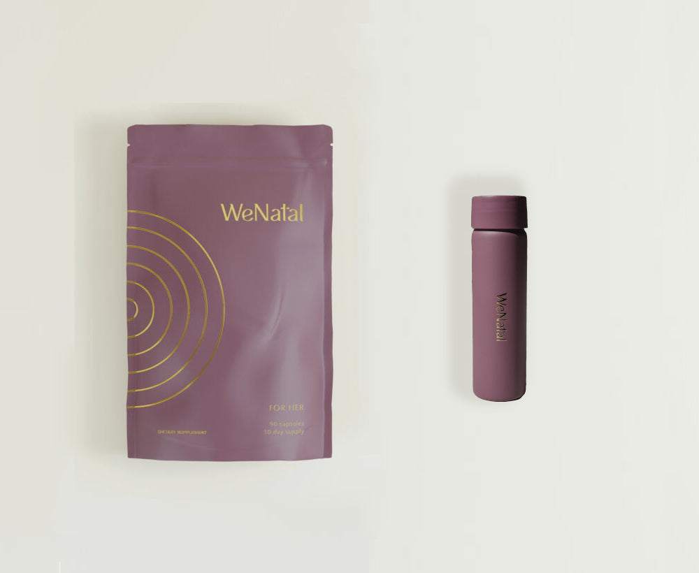 WeNatal For Her refill pouch and travel vial