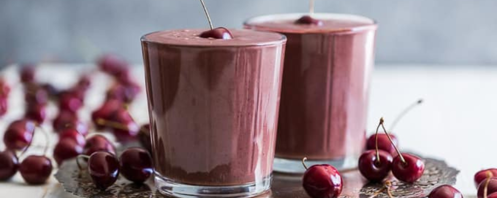 Postpartum Chocolate Cherry Berry Smoothie For 2