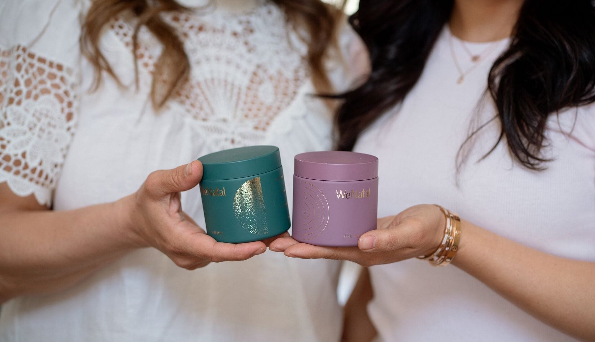 WeNatal cofounders holding WeNatal product - does the world need another prenatal? Why behind WeNatal 