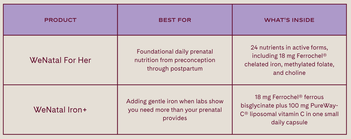Which iron do you need? - WeNatal Iron+ - The Best Type of Iron for Improving Low Energy, According to Dietitians