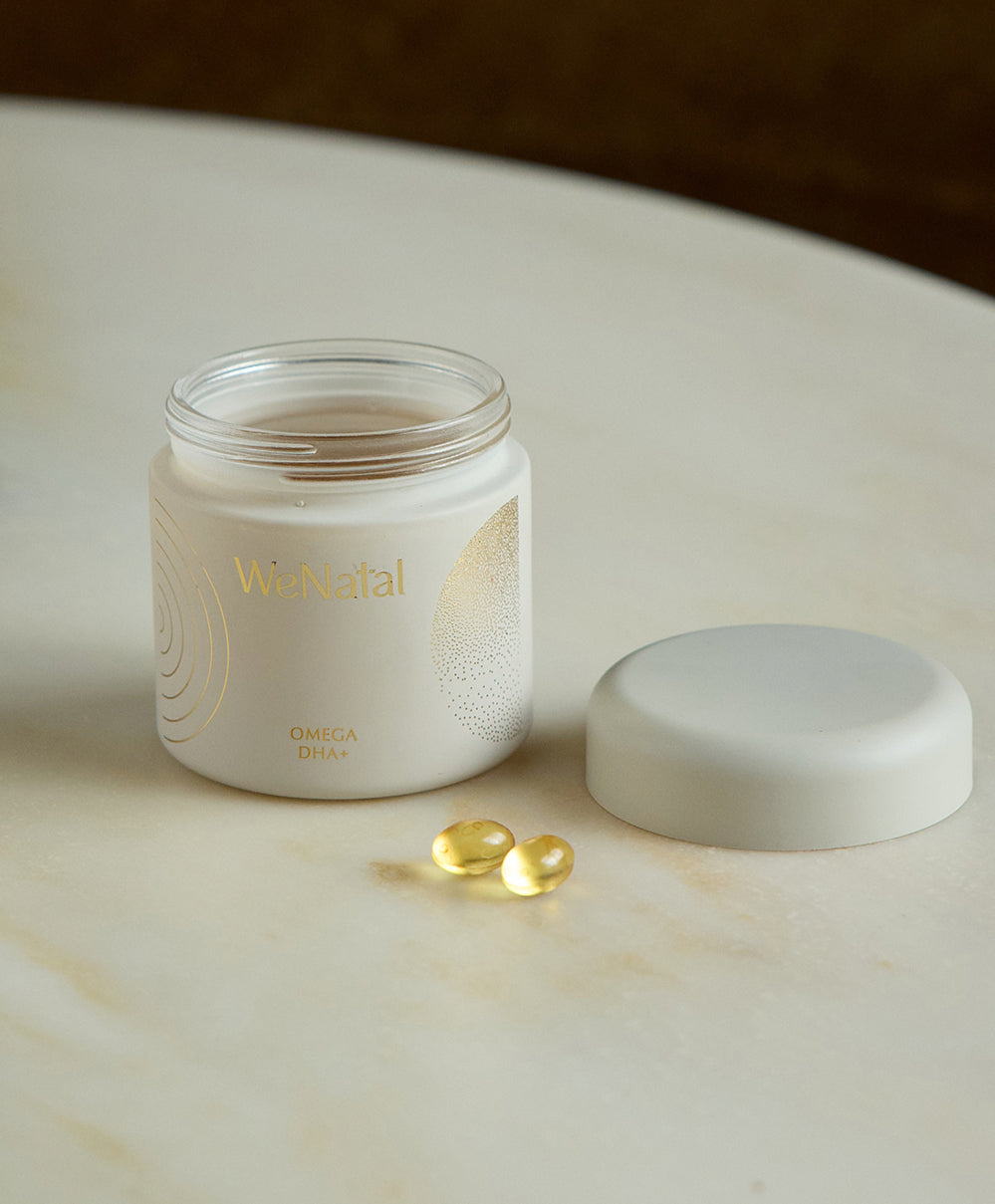Omega Together Welcome Kit - NEW: A WeNatal prenatal supplement, featuring a 30-day supply of Omega-3 DHA softgel capsules for daily prenatal nutrition and fertility support