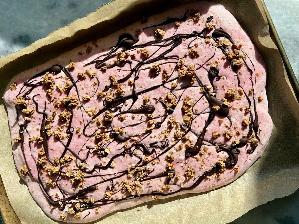 Sweet Strawberry Crunch Snack, a fertility-friendly frozen snack - WeNatal