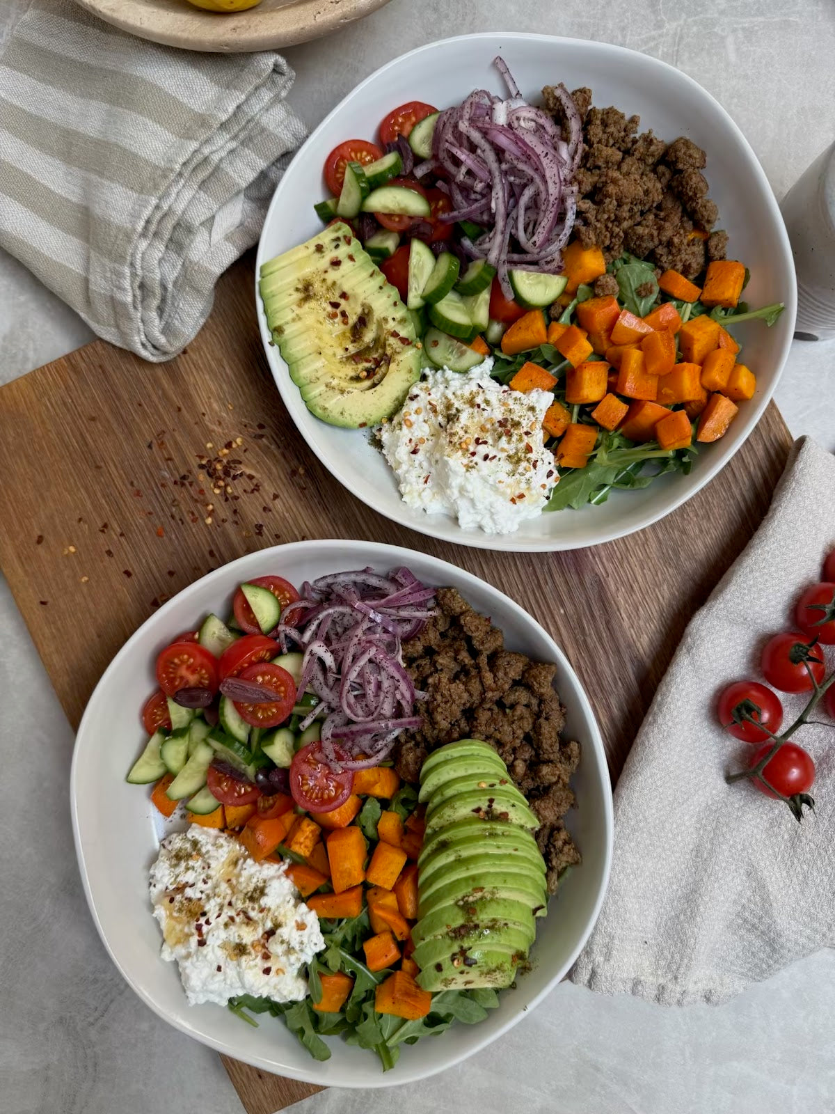 fertility cottage cheese beef bowls