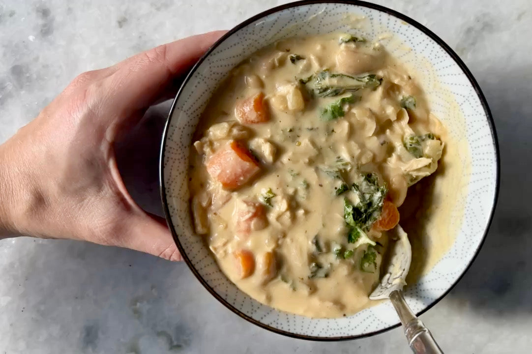 fertility white bean chicken soup