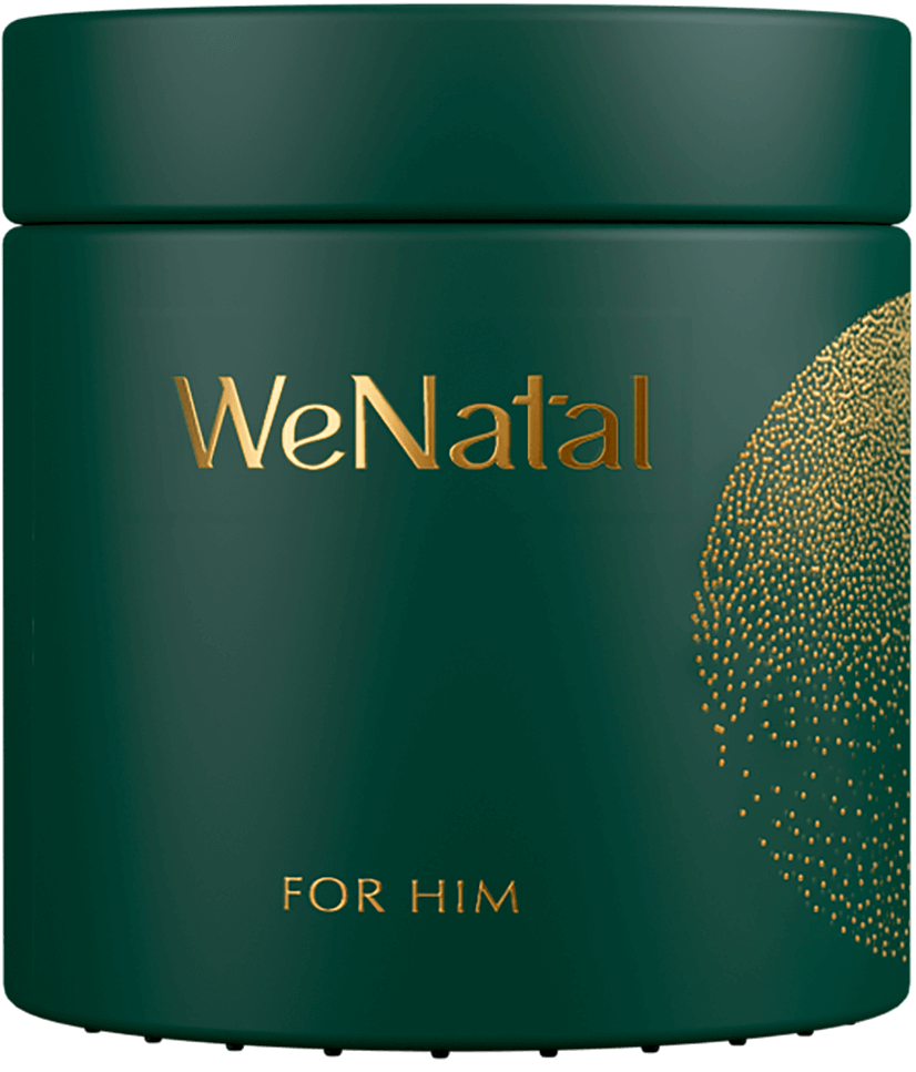 WeNatal For Him glass jar