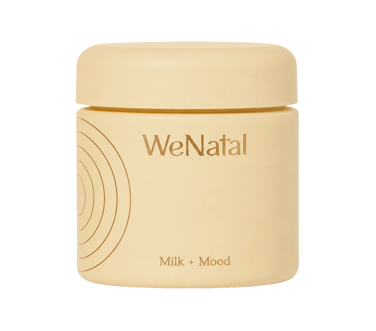 Milk + Mood jar on transparent background 
